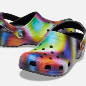 Crocs Classic Solar Rainbow Clogs (Discontinued Colorway)